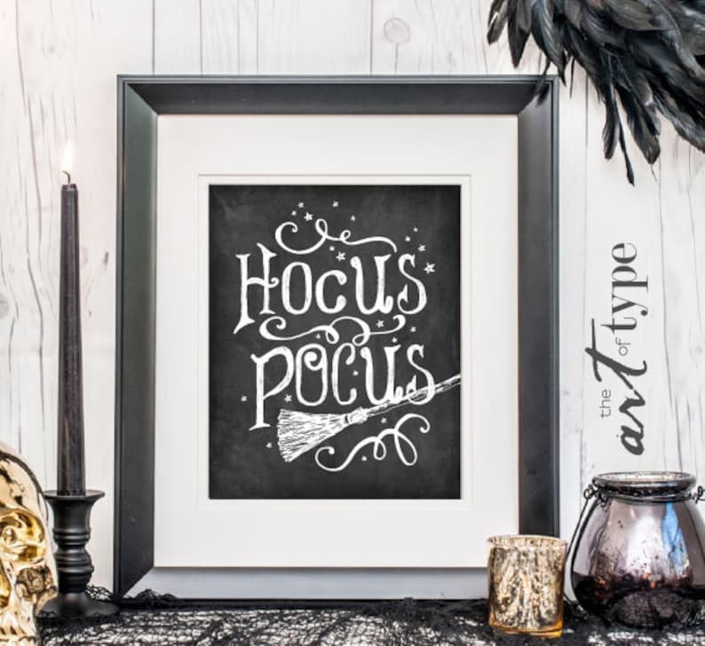 hocus pocus halloween print instant download 8x10 printable etsy