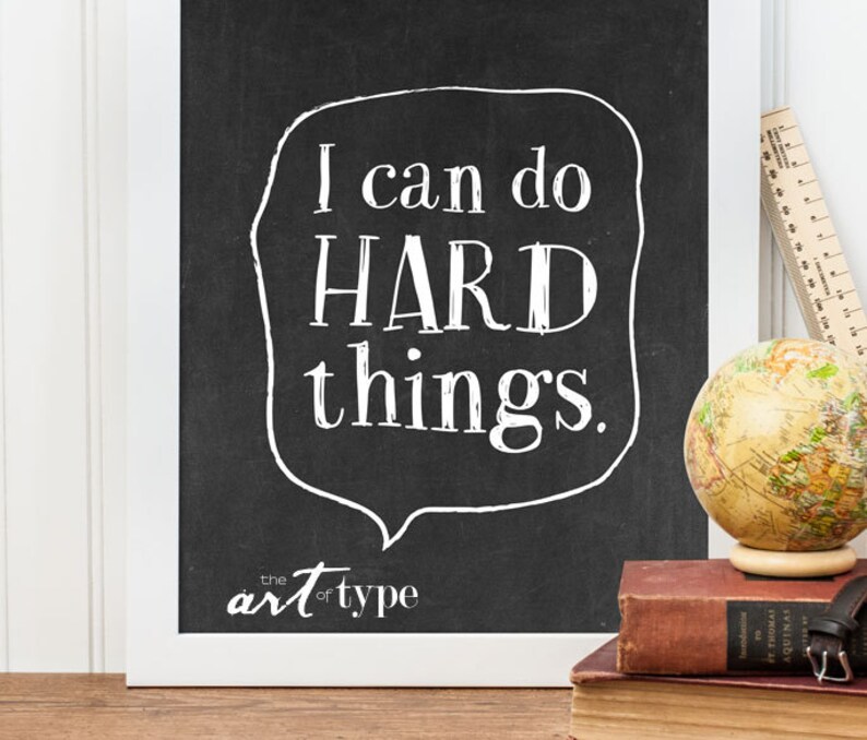 I Can Do Hard Things Homeschool Print INSTANT DOWNLOAD