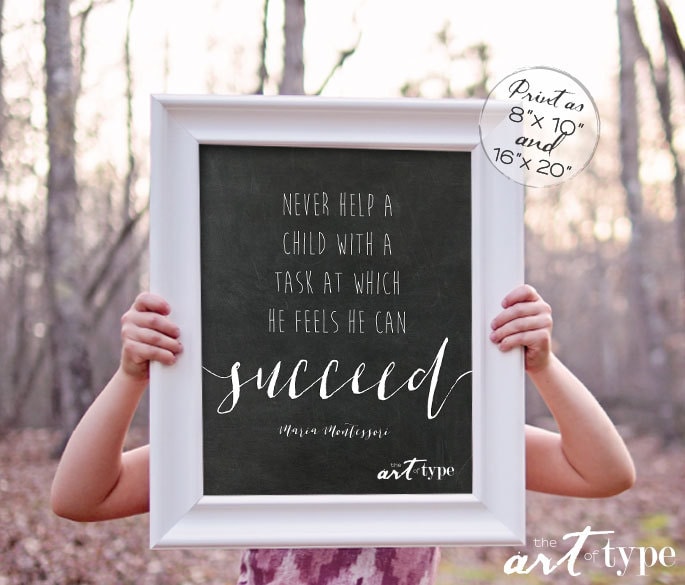 maria montessori quote education print instant download 8x10 etsy canada