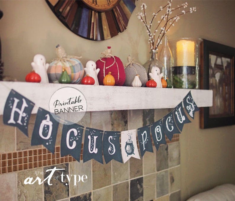 Hocus Pocus PRINTABLE Banner Halloween Garland Instant Etsy