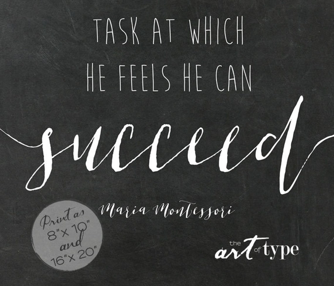 Maria Montessori Quote Education Print INSTANT Download 8x10 | Etsy