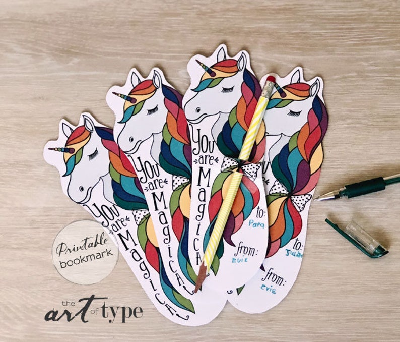 unicorn summer reading printable coloring page bookmark etsy