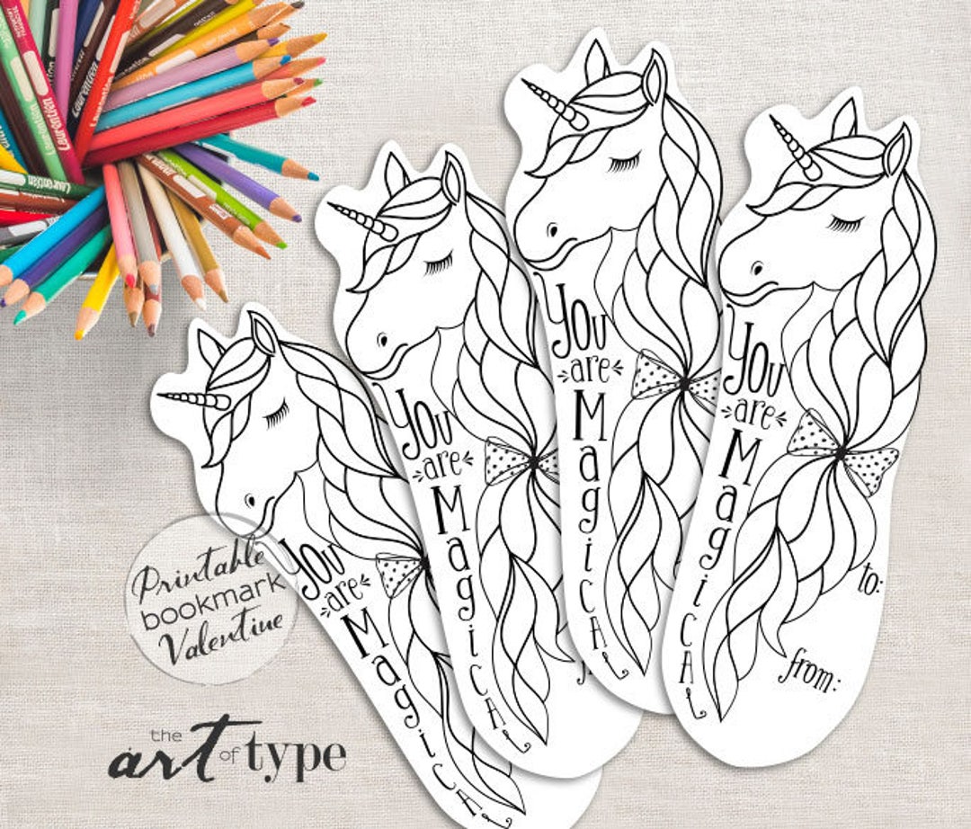 Einhorn Lesezeichen Lesen DIY Homeschool Handwerk Druckbare - Etsy.de