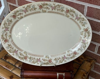 Vintage Lenox Oval Serving Plate Platter Large 16" Helmsley Floral