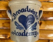 Vintage Rowe Pottery Crock Broadwater Academy 1998 Signed