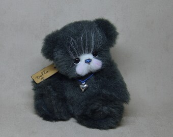 Bella collectible bear 15cm (5.9") bear decoration faux fur OOAK plush textile sculpture UNIQUE PIECE