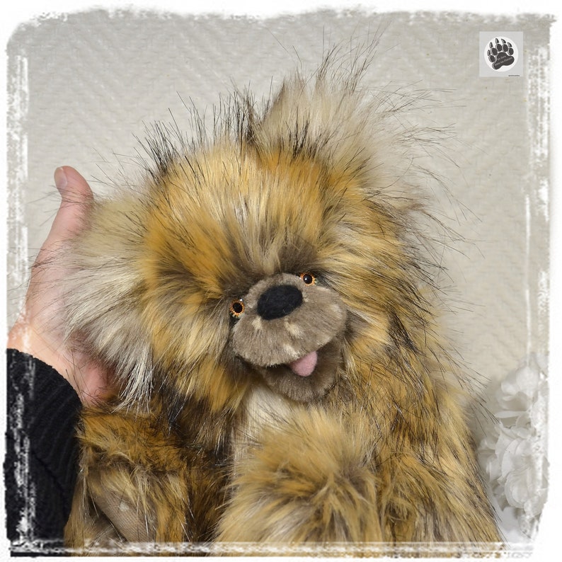 Nanouk collectible teddy bear 30cm 11.8 bear artist decoration faux fur plush textile sculpture Ooak UNIQUE PIECE image 1