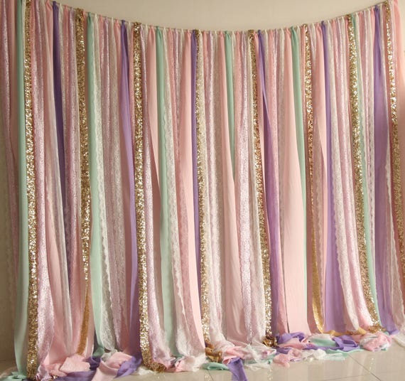 Pink Purple Green Fabric Gold Sparkle Sequin Props Pink Purple Green Fabric Gold Sparkle, Purple And Green Curtains