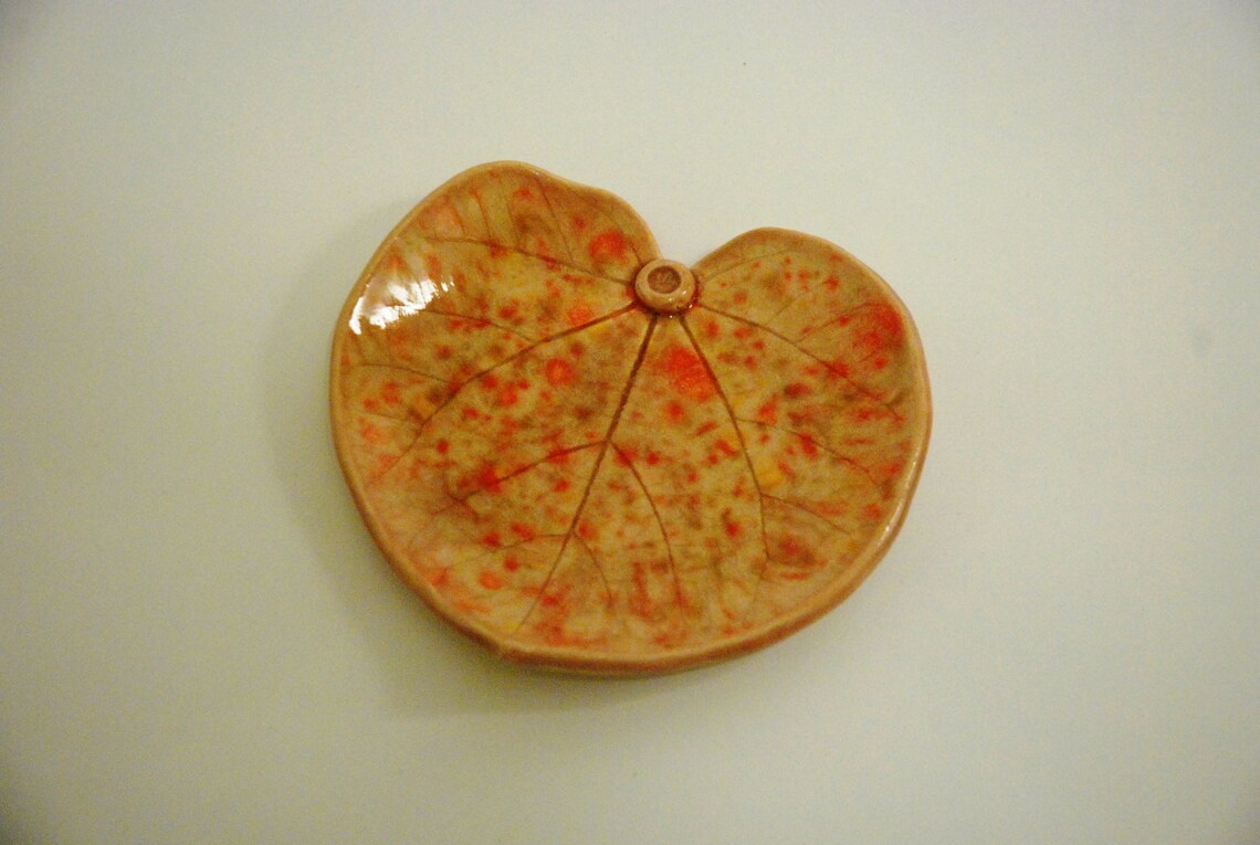 Ceramic Plate Leaf Plate Spoon Rest Ring Holder Dish Etsy