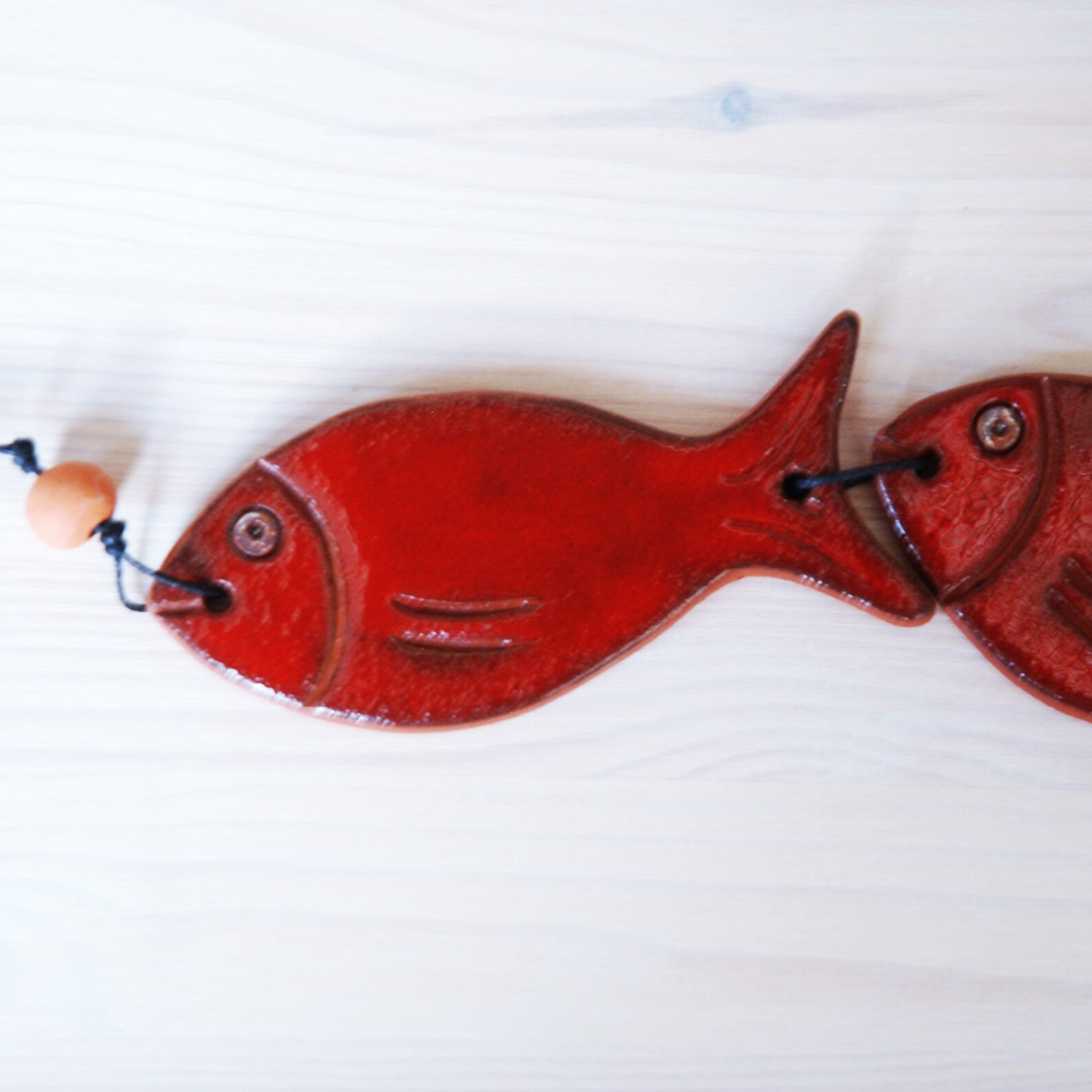 Fish Ornament Red Fish Ceramic Fish Wall Decor Ceramic Etsy