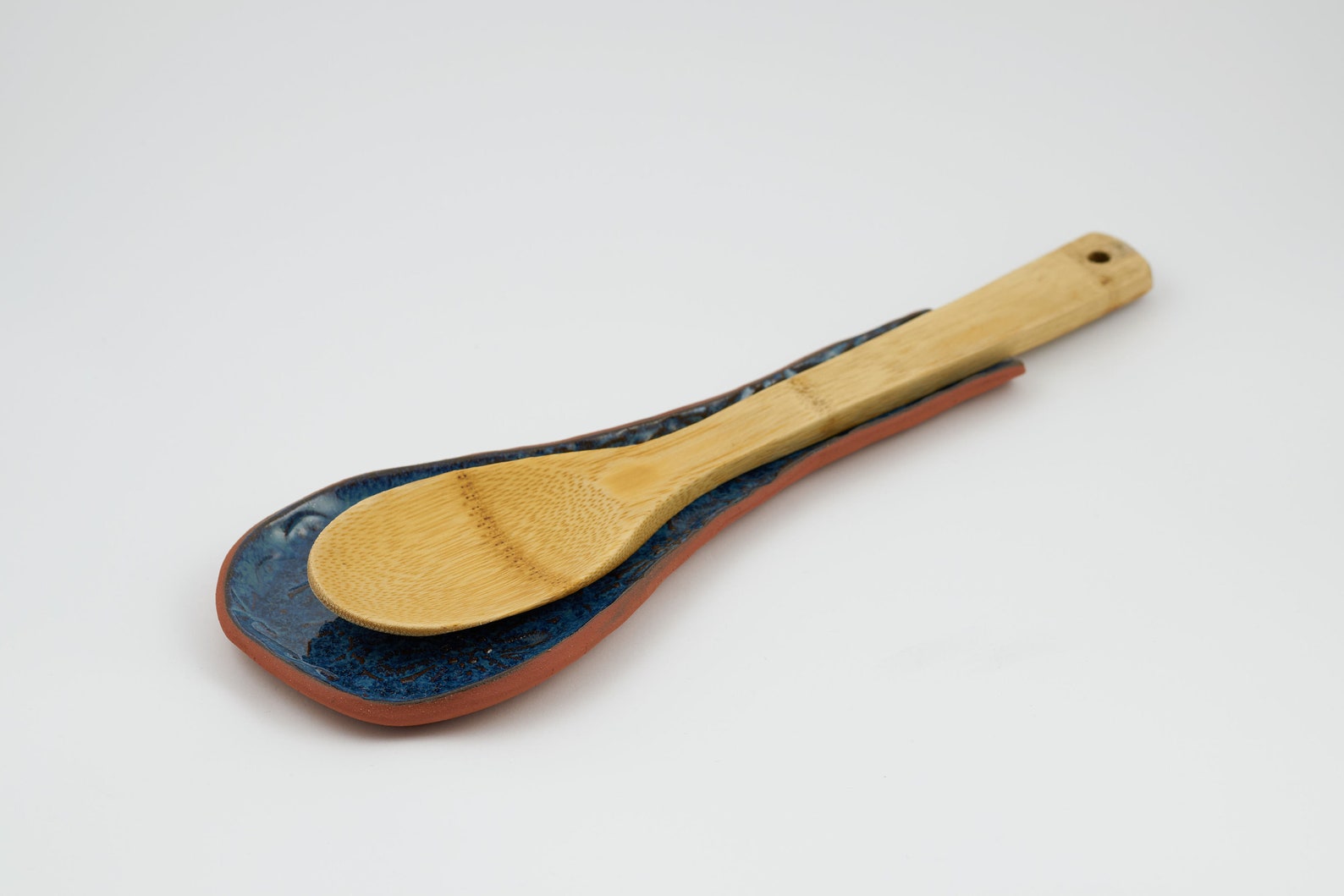 Ceramic Blue Spoon Rest Clay Spoon Rest Pottery Spoon Rest Etsy