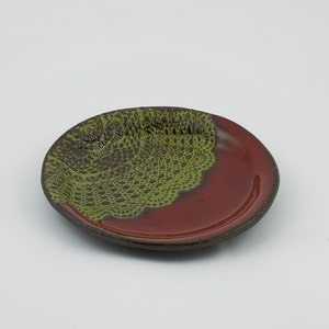 Ceramic Plate, organic handmade plate, red plate,Dessert plate, Tapas plate, Appetizer plate, Small Plate, Mom gift