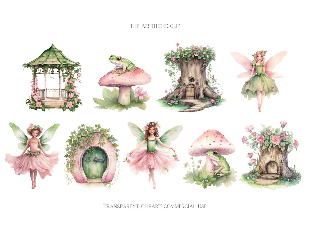 Fairy Clipart Pink Fairy PNG Watercolour Fairies Pink Fae Fairy Garden ...
