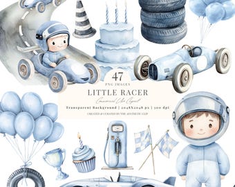Raceauto-clipart |  Blauwe racewagenverjaardag | Blauwe vintage sportwagen | Babyshower racewagen | Blauwe raceauto | Voertuig-png | 47 png