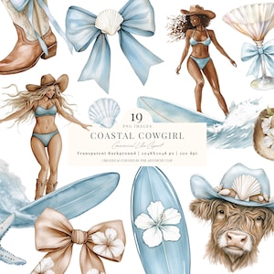 Clipart cow-girl | Cowgirl côtière PNG | Bachelorette cow-girl | Dernier rodéo PNG | dernier toast sur la côte | Cow-girl de plage | Ouest | 19 PNG