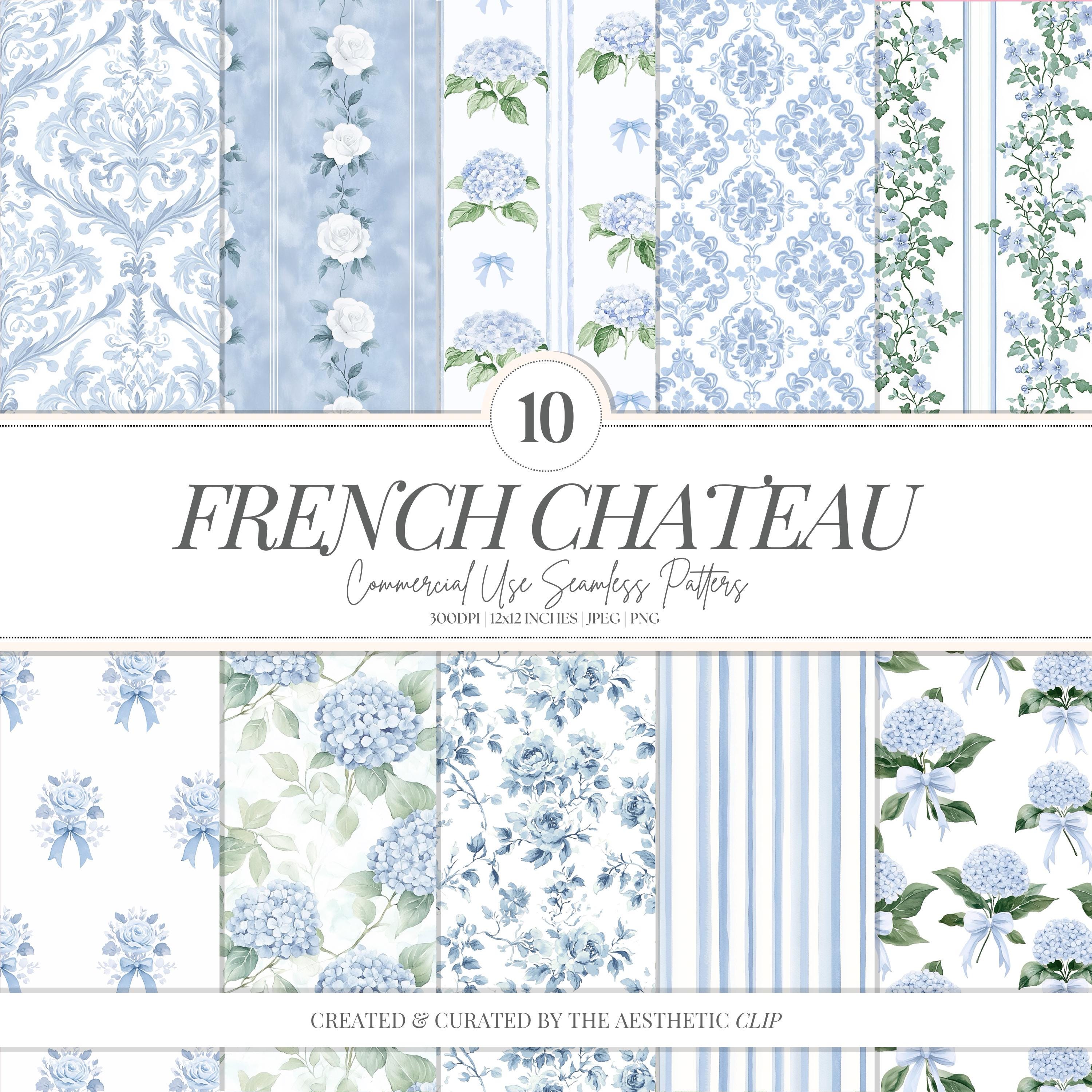 French Digital Paper | Grandmillenial Pattern | Toile De Juoy Paper | Digital Download | Cottagecore Seamless | Scrapbook | 10 JPEG | PNG