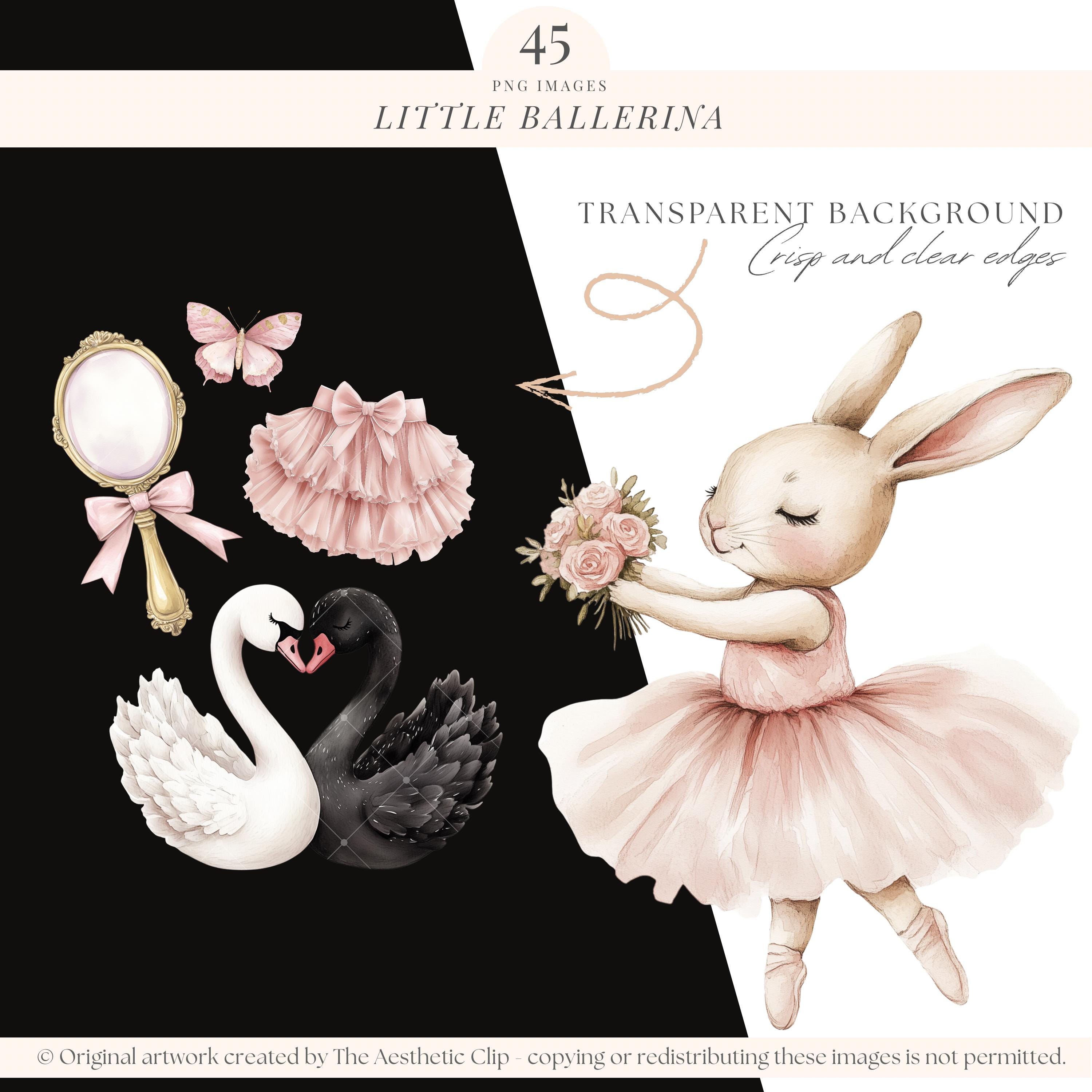 Watercolor Ballerina Clipart | Pink Swan Lake Png | Ballerina Clipart ...