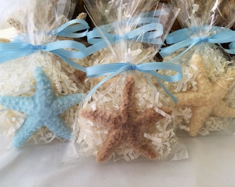 Starfish Soap Favors - Set of 10 - Beach Party Favors - Beach Wedding Favors - Beach Shower Favors - Under the Sea Party Favors