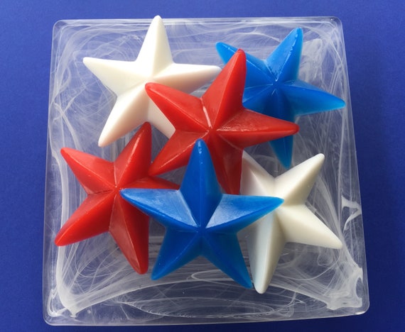 Red White and Blue Star Soap - Americana Decor Gift - 4th of July Soap - Patriotic Favor - Patriotic Gift - Memorial Day - Veterans Day