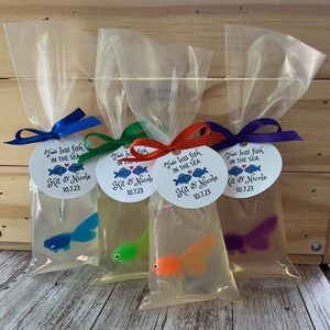 Fish Soap Favors Two Less Fish in the Sea Favors Fish in a Bag Soap Set of 10 Bridal Shower Favors Fish Shower Favors Fish Wedding image 3