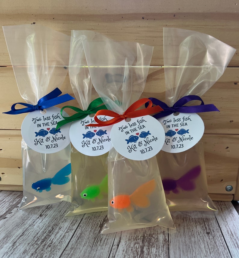 Fish Soap Favors Two Less Fish in the Sea Favors Fish in a Bag Soap Set of 10 Bridal Shower Favors Fish Shower Favors Fish Wedding image 3