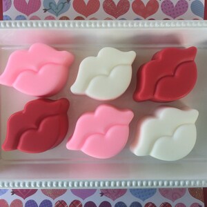 Valentine Soap Lips Soap Kiss Soap Love Spell or Strawberry Valentine's Day Gift image 3