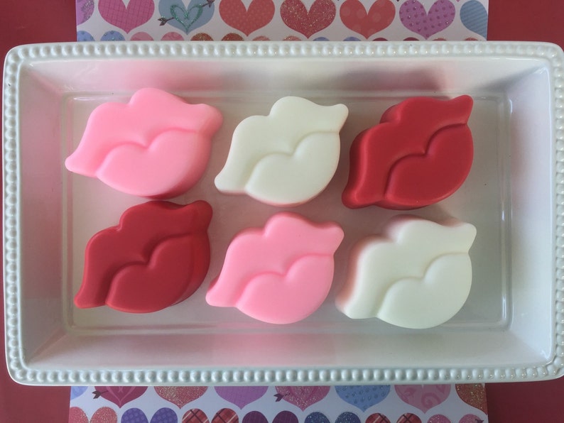 Valentine Soap Lips Soap Kiss Soap Love Spell or Strawberry Valentine's Day Gift image 3
