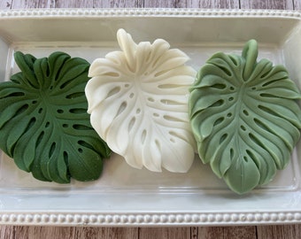 Monstera Leaf Soap -  Leaf Soap - Plant soap - Garden Soap - Tropical Soap - Farm House Soap - Garden Wedding - Plant Lover Gift - Gift Soap