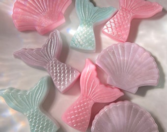 Mermaid Soap Favors - Set of 10 - Mermaid Guest Gifts - Mermaid Party Favors - Mermaid Shower - Mermaid Birthday - Party Favors for Girls