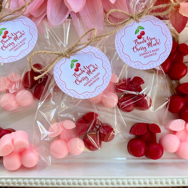 Cherry Soap Favors: Baby Shower, Wedding Thank You Gift, Cherry Birthday Favor