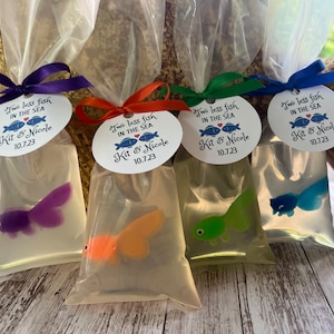 Fish Soap Favors Two Less Fish in the Sea Favors Fish in a Bag Soap Set of 10 Bridal Shower Favors Fish Shower Favors Fish Wedding image 1