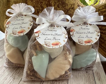 Seashell Soap Favors - Set of 10 Soap Favors - Mini Seashell Soaps - Beach Wedding Favors - Shell Soap Favors - Bridal Shower Favors