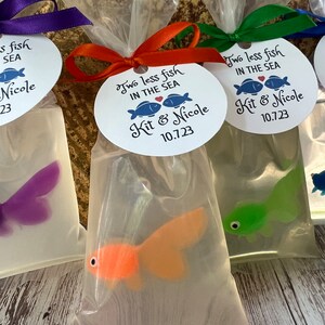 Fish Soap Favors Two Less Fish in the Sea Favors Fish in a Bag Soap Set of 10 Bridal Shower Favors Fish Shower Favors Fish Wedding image 4