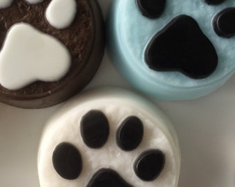 Paw Print Soap - Dog Lover Soap - Dog Soap - Dog Lovers Gift - Paw Print Gift - Dog Paw Favor - Glycerin Soap - Dog Soap - Animal Print Soap