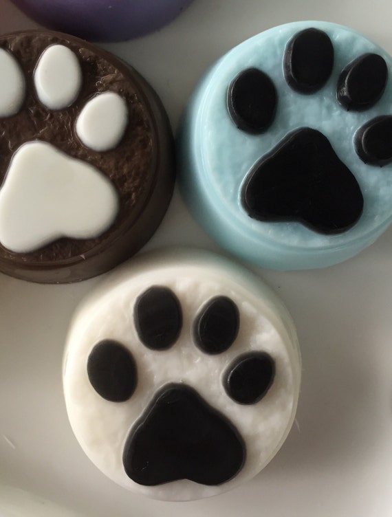 Paw Print Soap - Dog Lover Soap - Dog Soap - Dog Lovers Gift - Paw Print Gift - Dog Paw Favor - Glycerin Soap - Dog Soap - Animal Print Soap