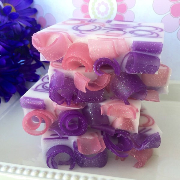 Sweet Pea Soap - Glycerin Soap - Floral Soap - Handmade Soap - Gift for Her - Mom, sister, daughter, girl, aunt, friend, wife
