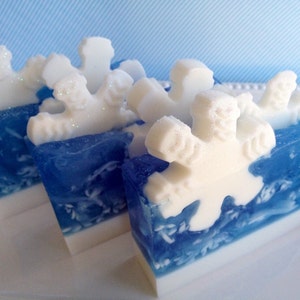 Jack Frost Soap - snowflake soap, christmas soap, winter soap