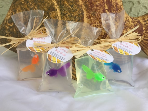 Fish Soap Fish in a Bag Soap Set of 15 Fish Party Favors Pirate Birthday  Carnival Party Favors Nautical Party Mermaid Party 