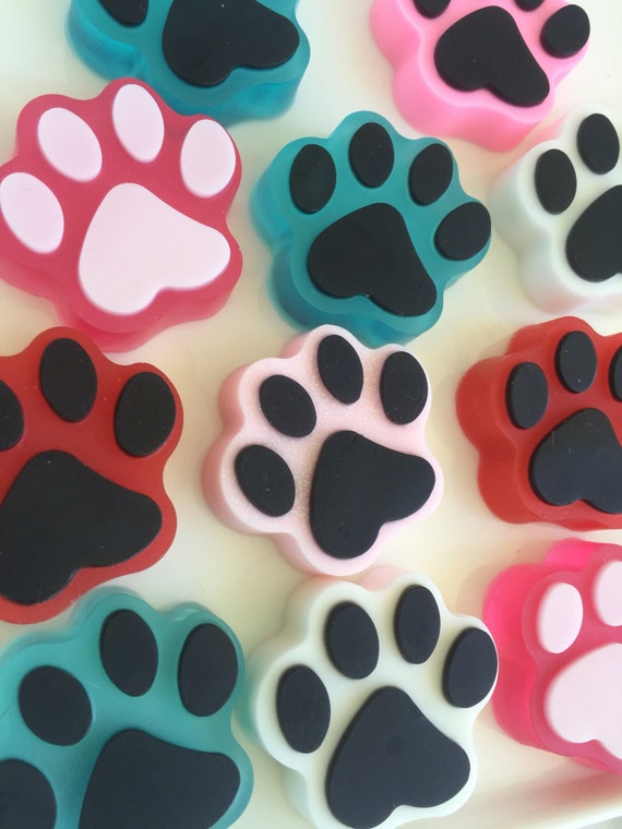 Paw Print Soap - Kitty Paw Print - Cat Lover Soap - Cat Lover Gift - Paw Print Gift - Kitty Paw Favor - Veterinary Gift - Animal Print Soap