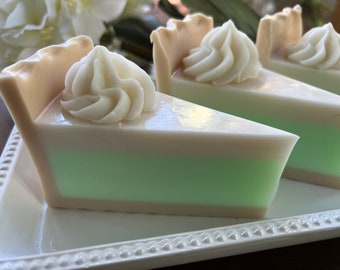 Key Lime Pie Soap - Pie Gift - Soap Party Favor -Soap Gift - Key Lime Pie Gift - Artisan Soap - Holiday Gift - Useful Gift - Soap Pie Slice