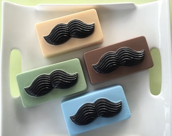 Mustache Soap - Soap for Men - Fathers Day Soap - Custom Color and Scent Mustache Soap - handcrafted glycerin soap