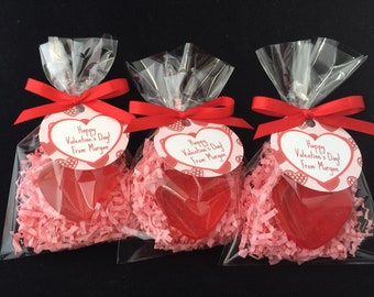 Valentine Soap Favors - Heart Soap Favors - Set of 10 - Red Heart Soap Favors - Valentine's Day Gifts - Heart Class Favors - Valentine Party