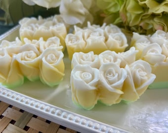 Handcrafted Rosebud Soap – Baby Rose Scent, Decorative Glycerin Bar