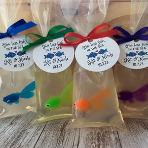 Fish Soap Favors Two Less Fish in the Sea Favors Fish in a Bag Soap Set of 10 Bridal Shower Favors Fish Shower Favors Fish Wedding image 2