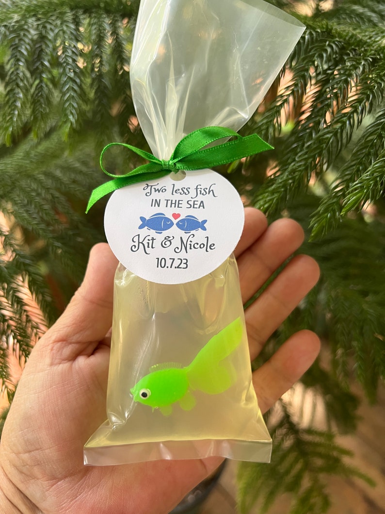 Fish Soap Favors Two Less Fish in the Sea Favors Fish in a Bag Soap Set of 10 Bridal Shower Favors Fish Shower Favors Fish Wedding image 5