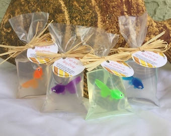 Fish in a Bag Soap - Fish Soap - Custom Scent Fish Soap - Custom Color Fish in a Bag Soap