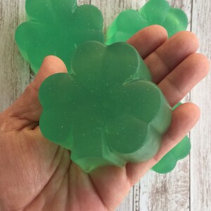 Clover Soap St Patrick's Day Soap Irish soap Celtic Soap Irish Gift St Patricks Day Gift St Patricks Day Favor Clover and Aloe image 2