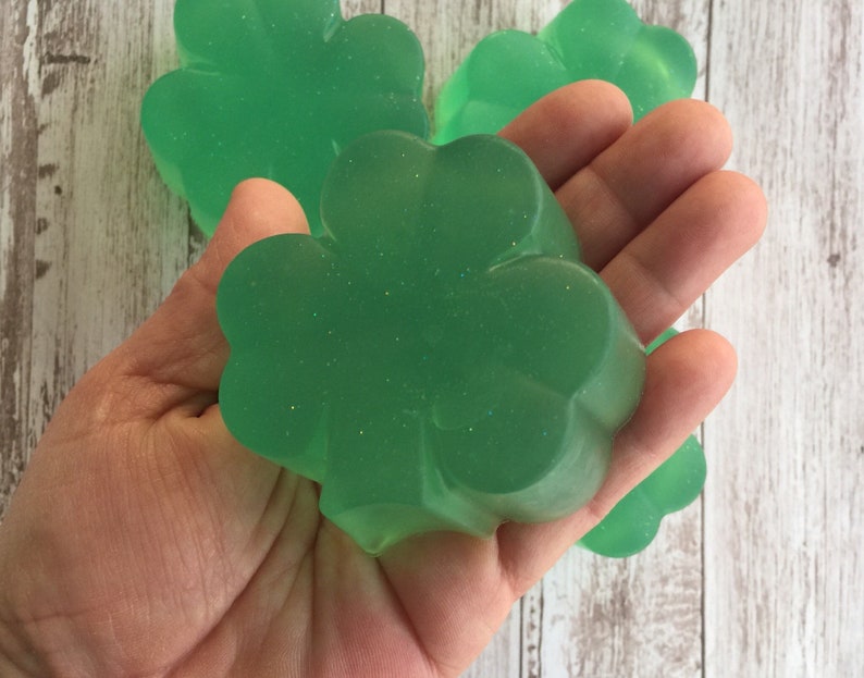 Clover Soap St Patrick's Day Soap Irish soap Celtic Soap Irish Gift St Patricks Day Gift St Patricks Day Favor Clover and Aloe image 2