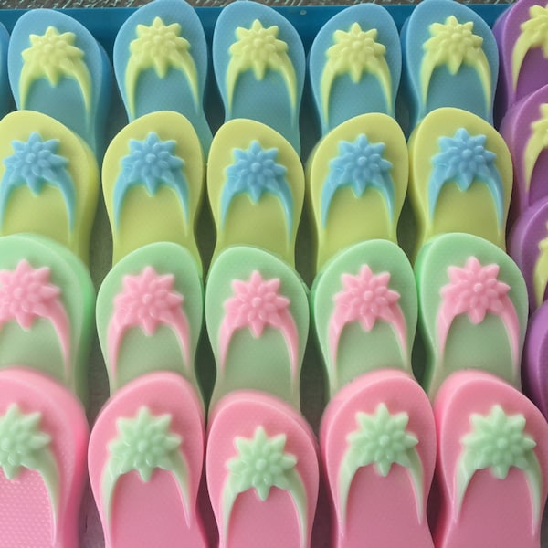 Flip Flop Soap Pool Party Favors – Beach Wedding, Birthday (Set of 10)