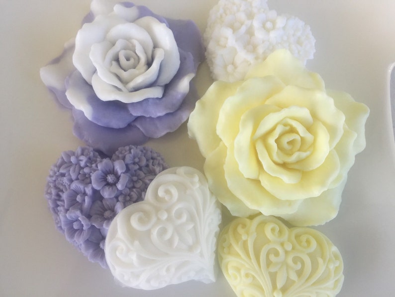Rose and Heart 3 Soap Set Mothers Day Soap Set Custom Etsy